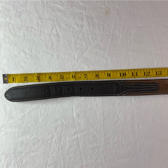 Handmade Vintage ostrich belt Silver buckle Unisex Western - Picture 12 of 14